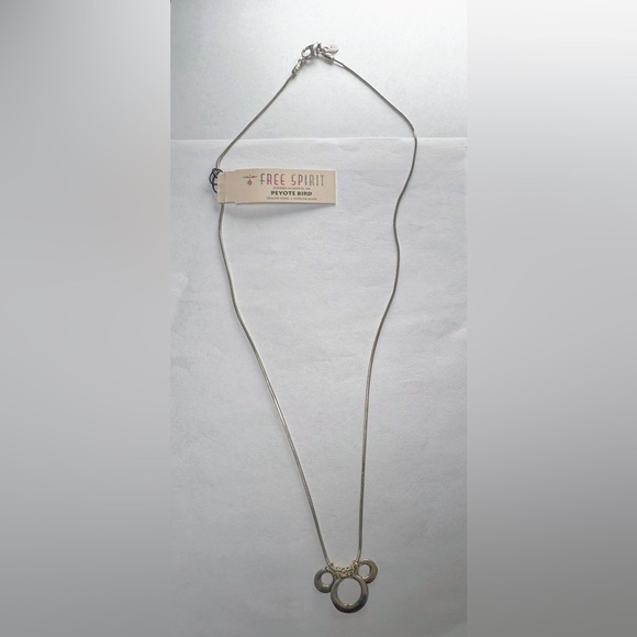 NWT Peyote Bird Sterling Silver 20” Necklace 925 Three Loops - Picture 1 of 6
